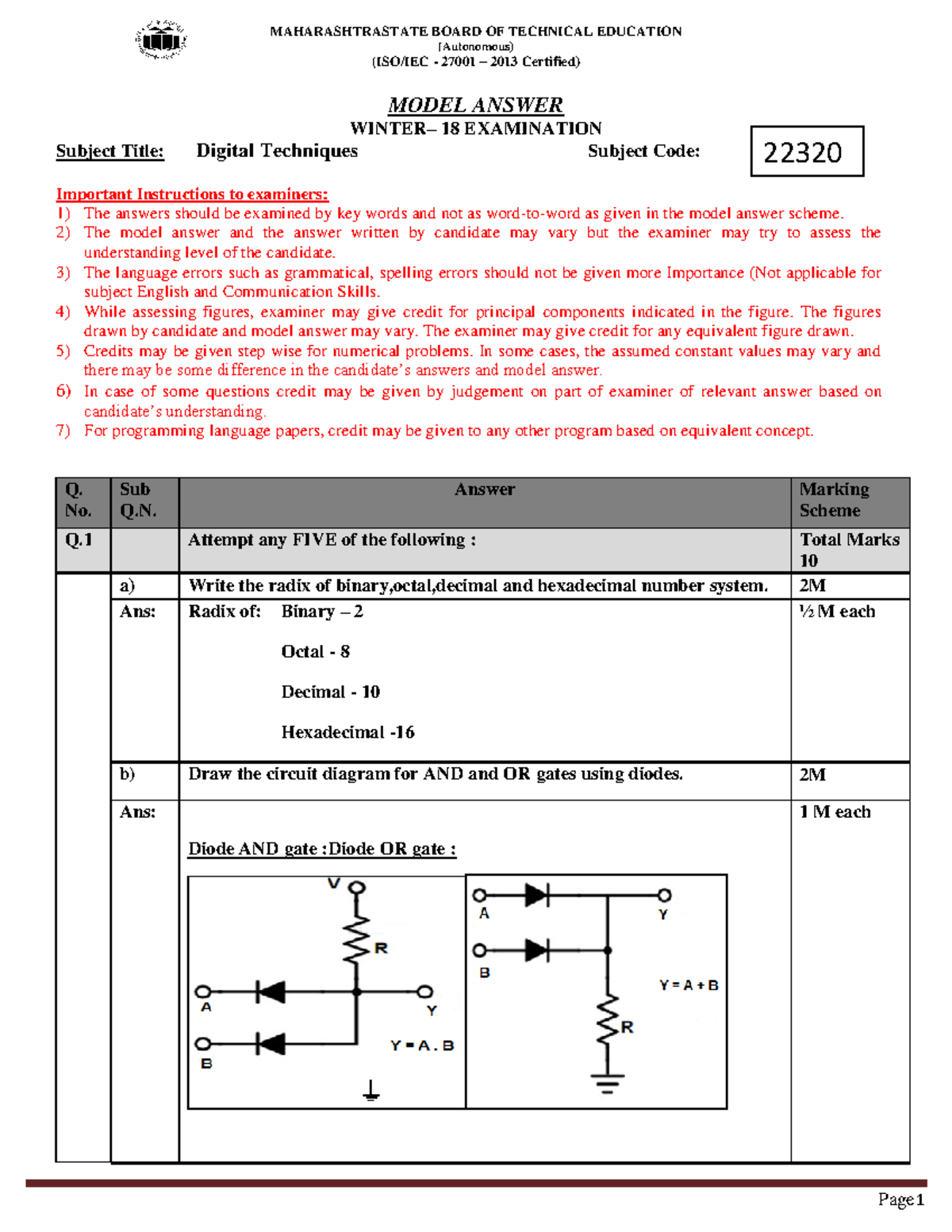 22320 2018 Winter model answer paper - (Autonomous) (ISO/IEC - 27001 ...
