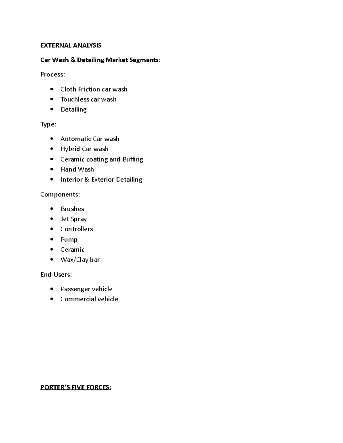 Module 6 - Updated - EXTERNAL ANALYSIS Car Wash & Detailing Market ...