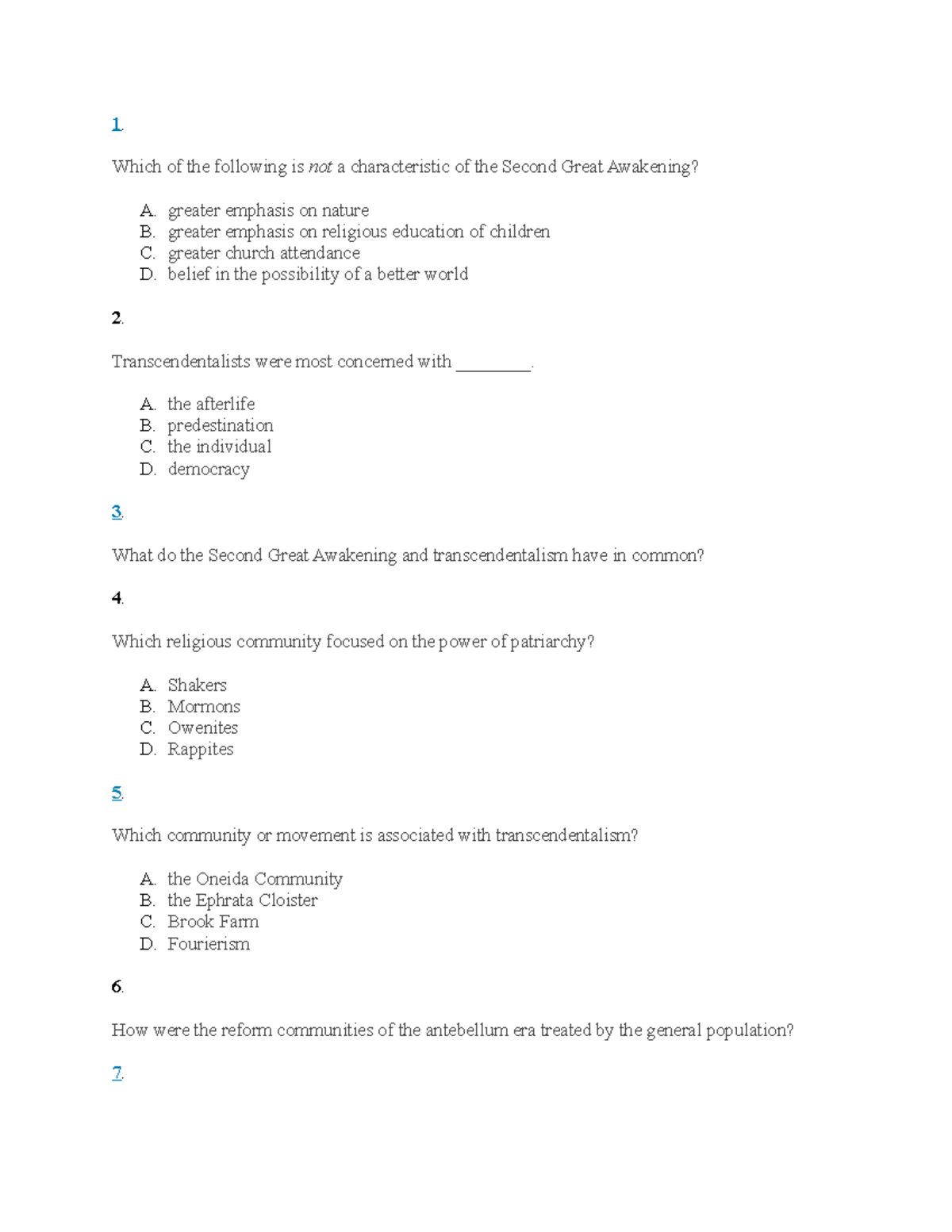 US History Chapter 13 Review Questions - 1. Which Of The Following Is ...