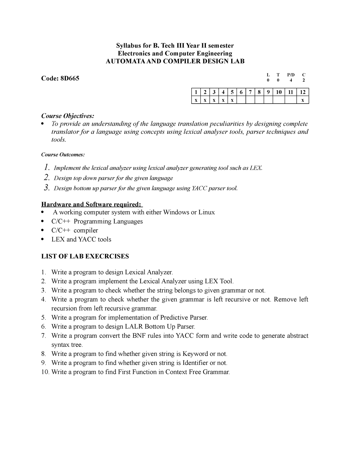 ACD Lab Manual - Syllabus For B. Tech III Year II Semester Electronics ...