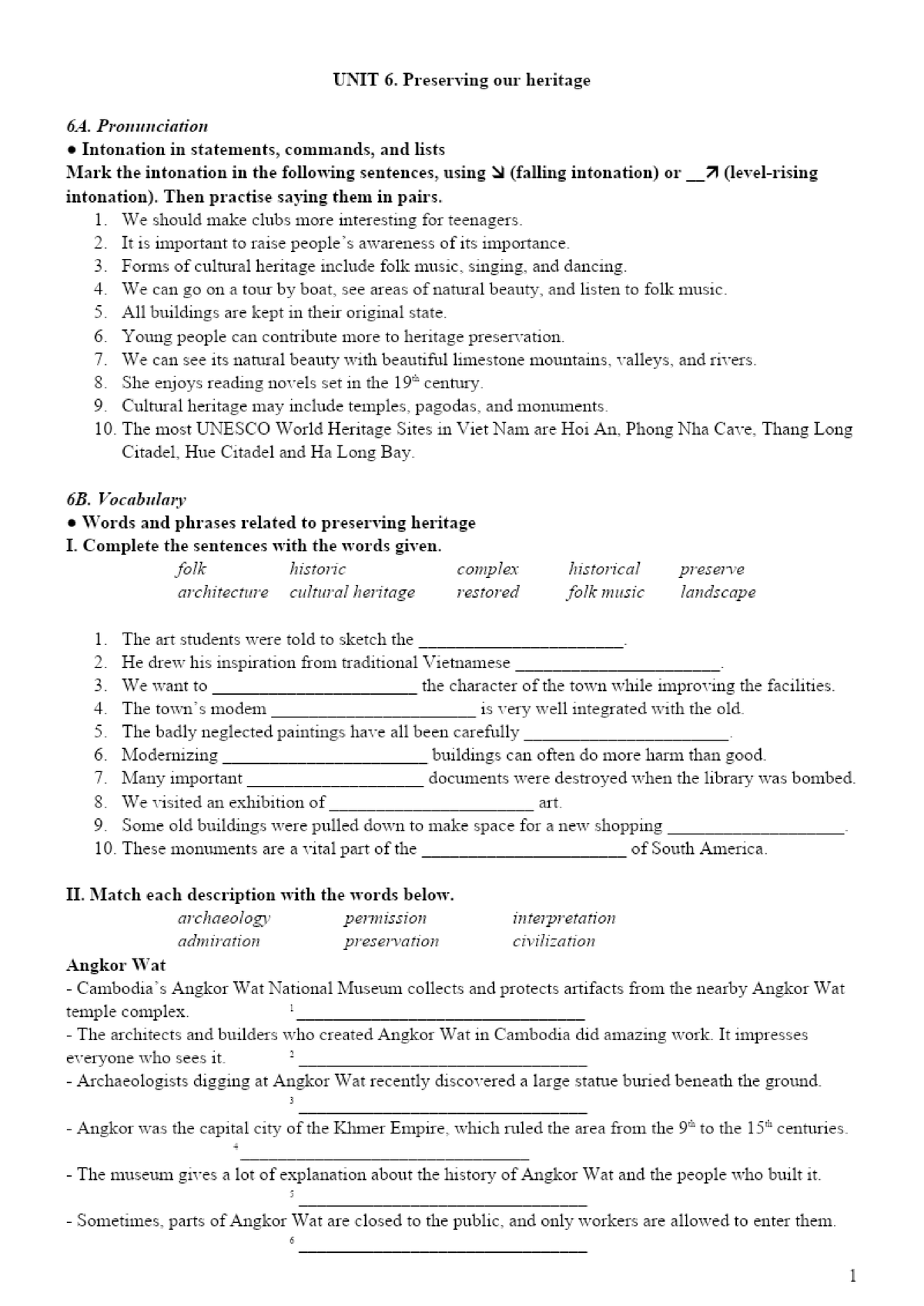 18-unit-6-preserving-our-heritagedoc 1600 pdf - dark nhan tam - Studocu