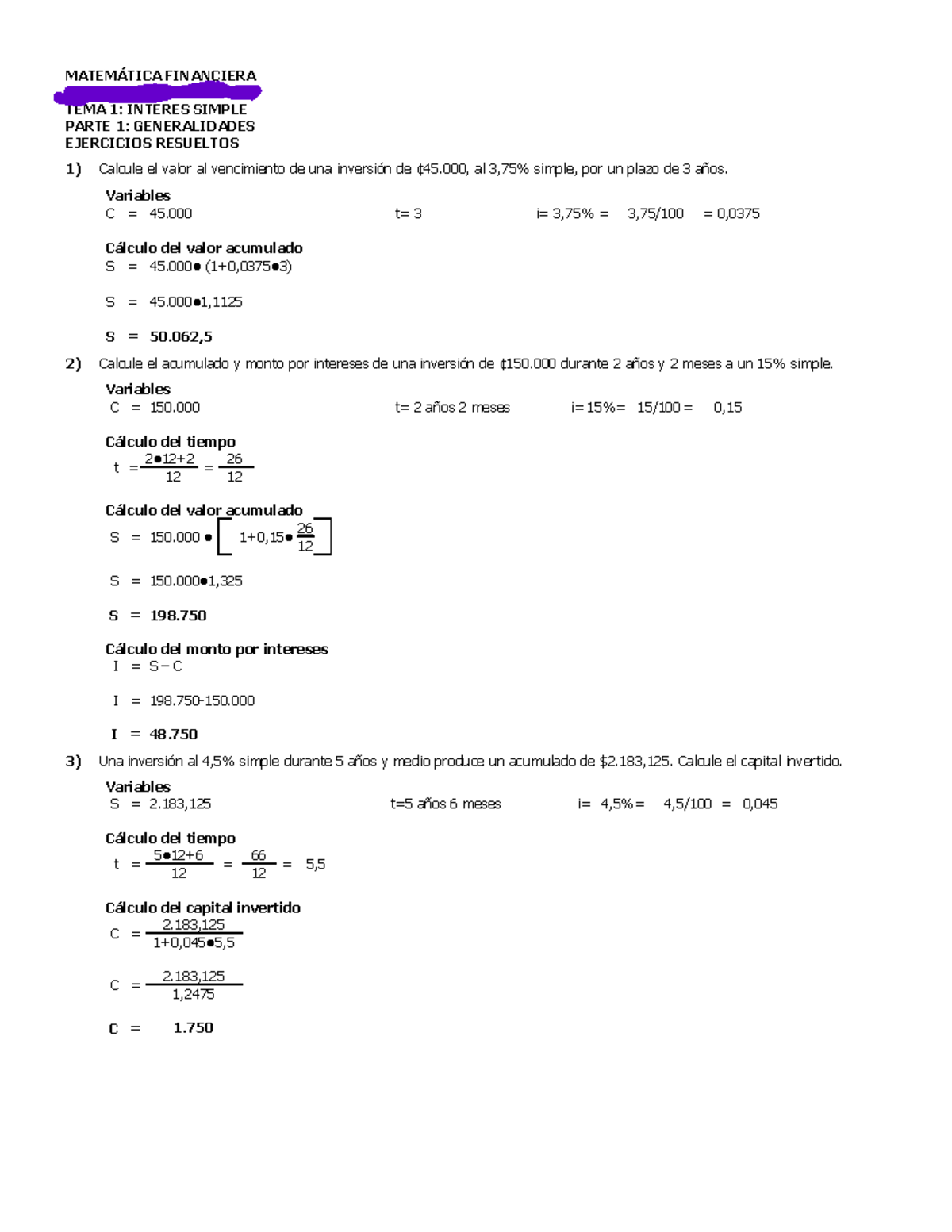 Ejercicios De Interés Simple Para Tercero De Secundaria – ZKRJU