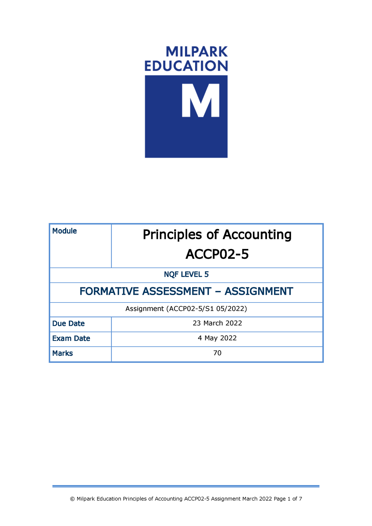 assignment accounting principles