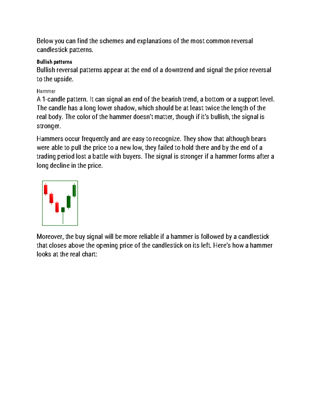 Candlestick Patterns For Beginners Below You Can Find The Schemes Candlestick Patterns For Beginners Below You Can Find The Schemes