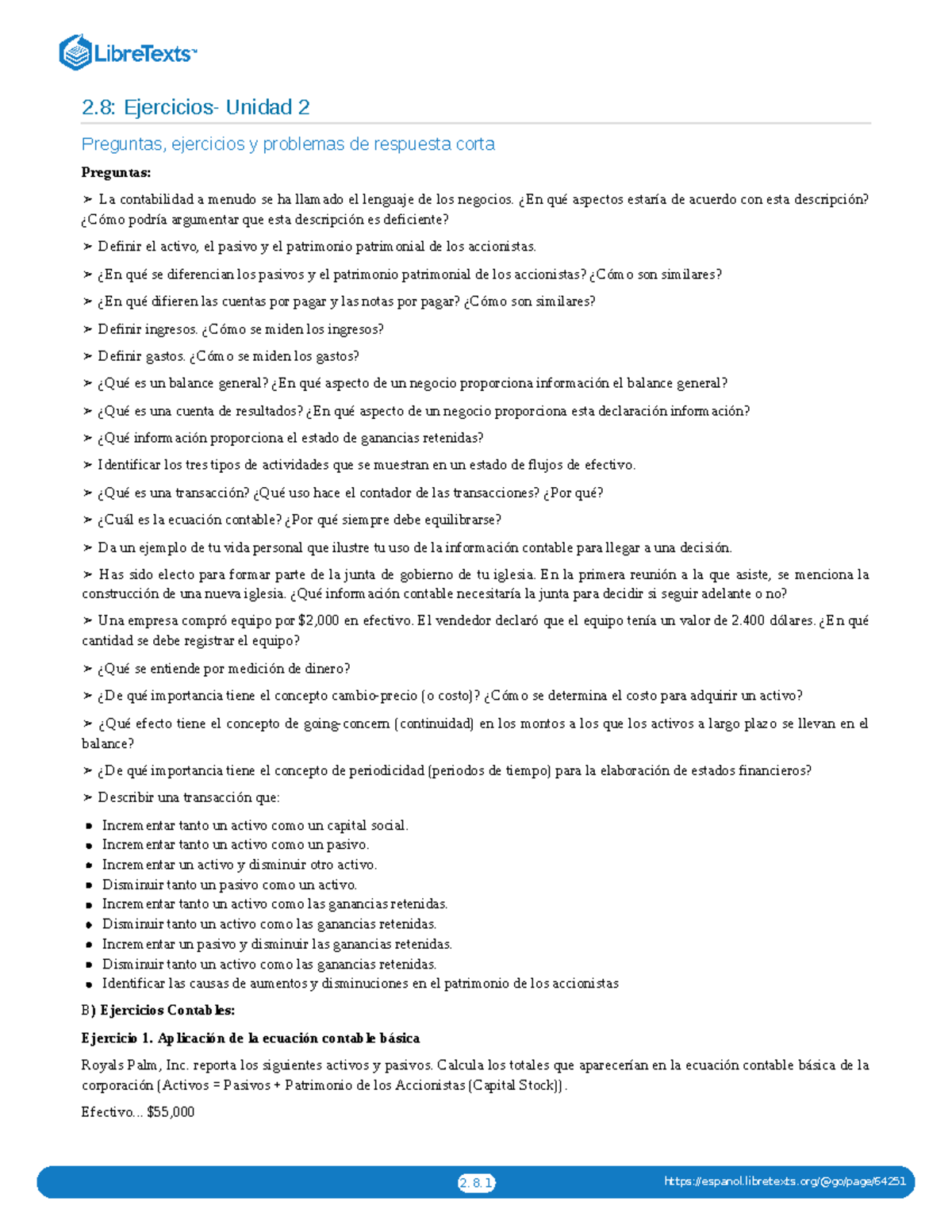 2.08 Ejercicios- Unidad 2 hoy - 2: Ejercicios- Unidad 2 Preguntas ...