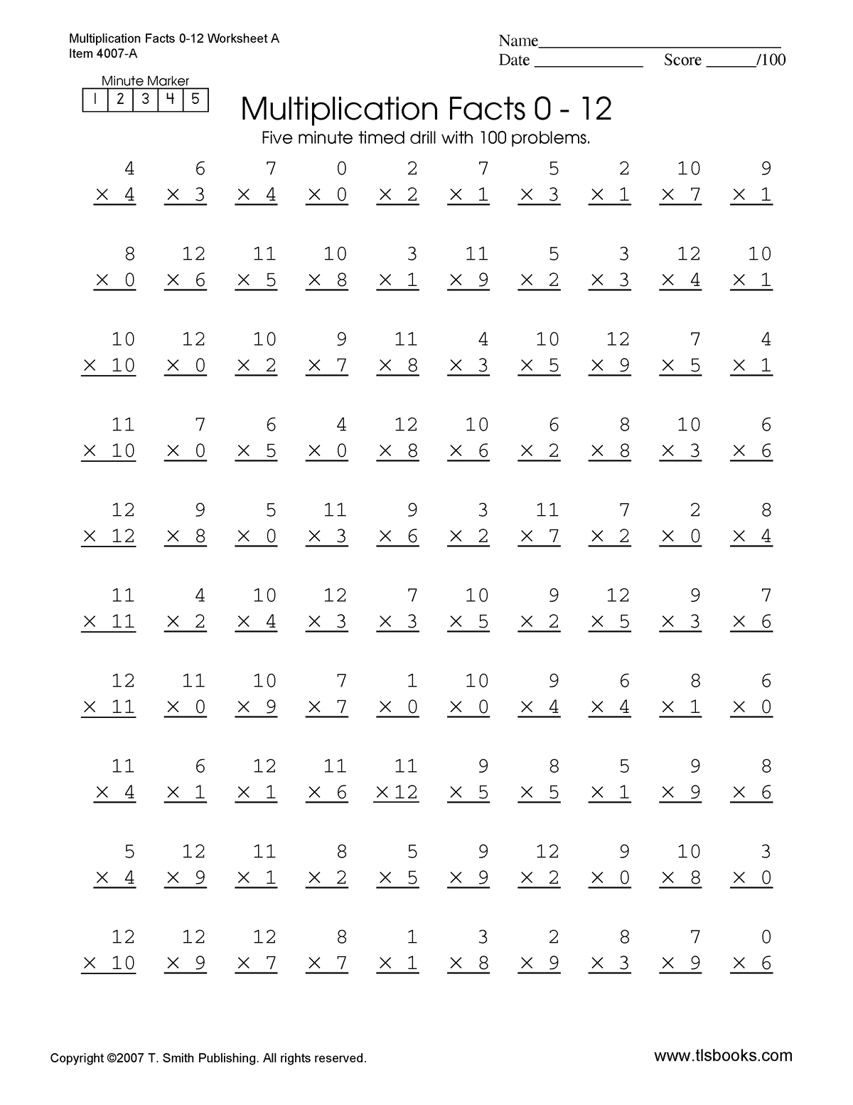 fiveminutemathmultiplication-0-12-multiplication-facts-0-12-worksheet