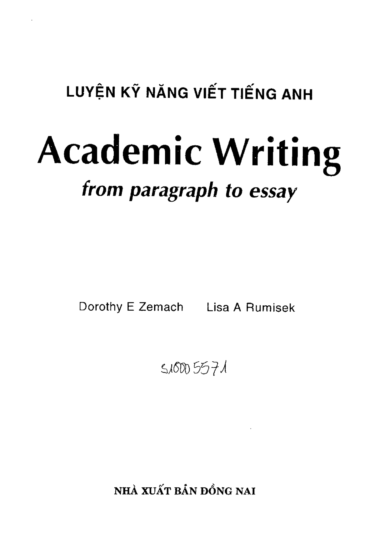 academic writing from paragraph to essay answers