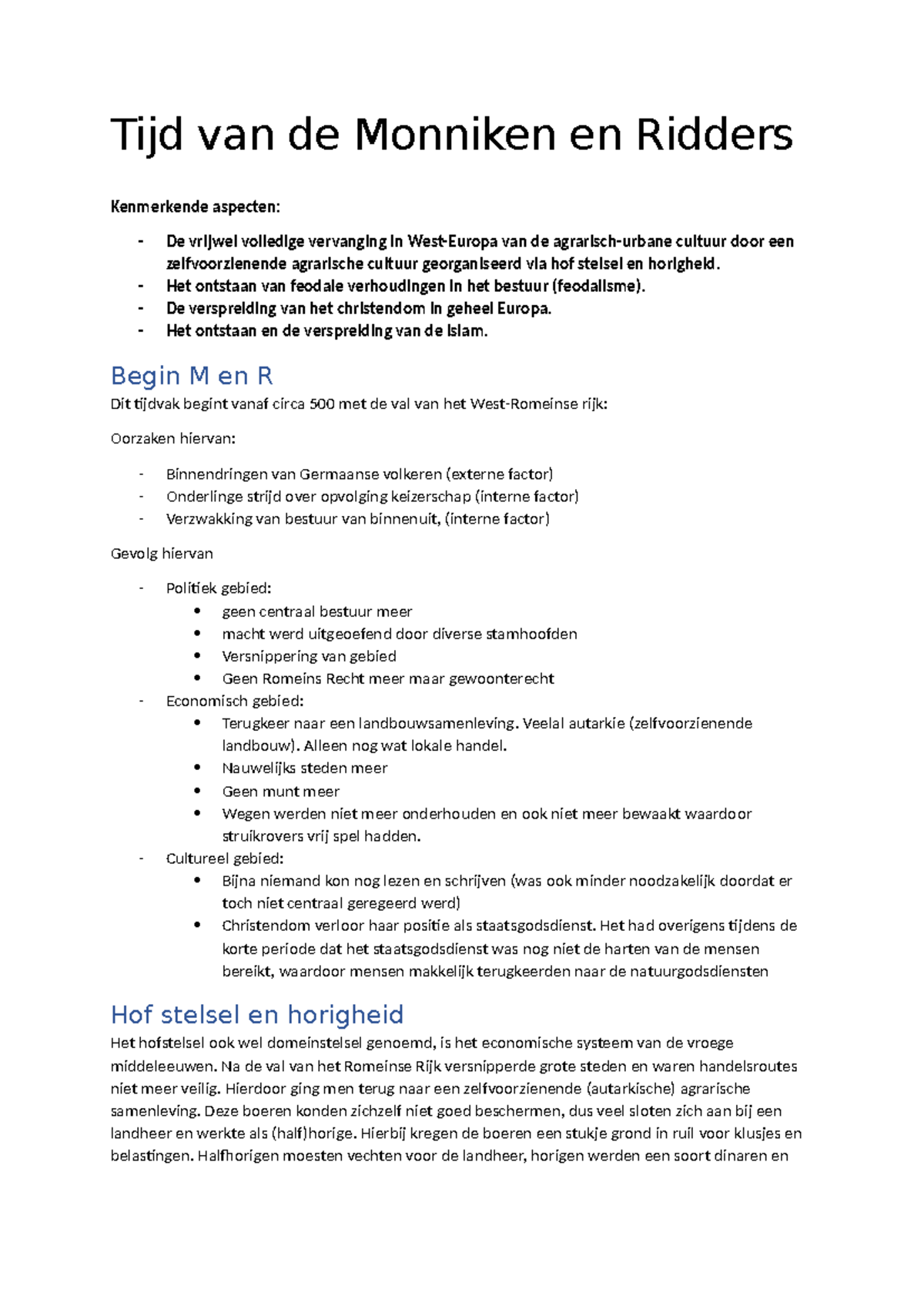 Tijd van de Monniken en Ridders - Tijd van de Monniken en Ridders ...