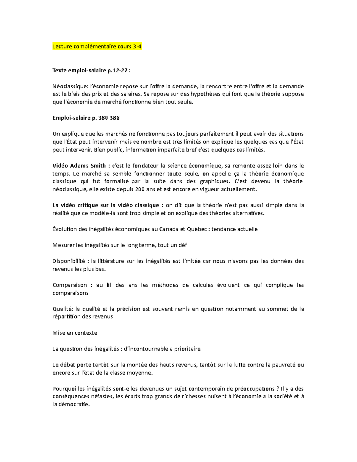 Lecture complémentaire cours 3-4 - Lecture complémentaire cours 3 ...