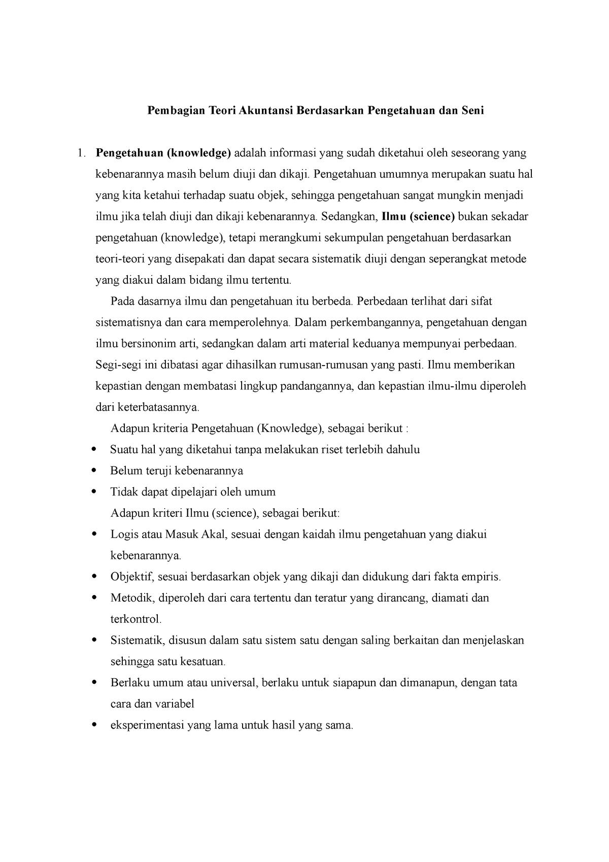 Pembagian Teori Akuntansi Berdasarkan Pengetahuan Dan Seni - Pembagian ...