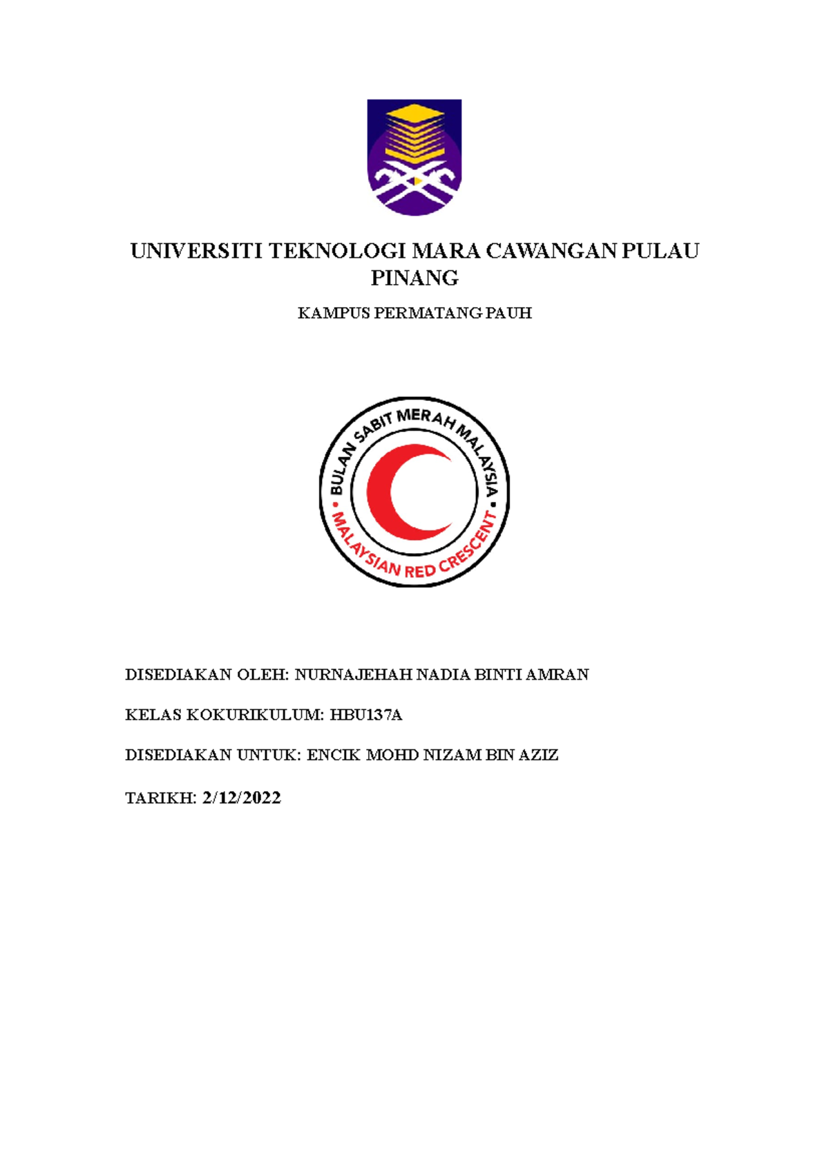 PBSM Individual Assignment - UNIVERSITI TEKNOLOGI MARA CAWANGAN PULAU ...