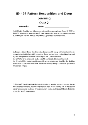 Homework 2 assignment - IE4497/EE6497 Pattern Recognition and Deep ...
