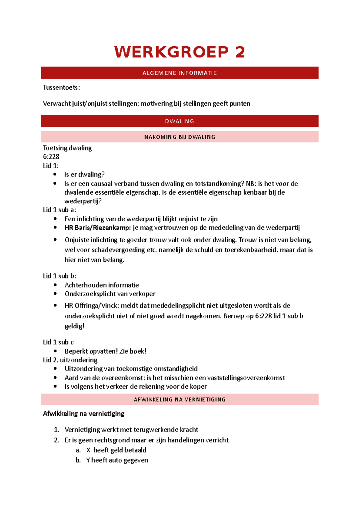 Werkgroep 2 - Uitwerkingen Van Week 2 - WERKGROEP 2 ALGEMENE INFORMATIE ...