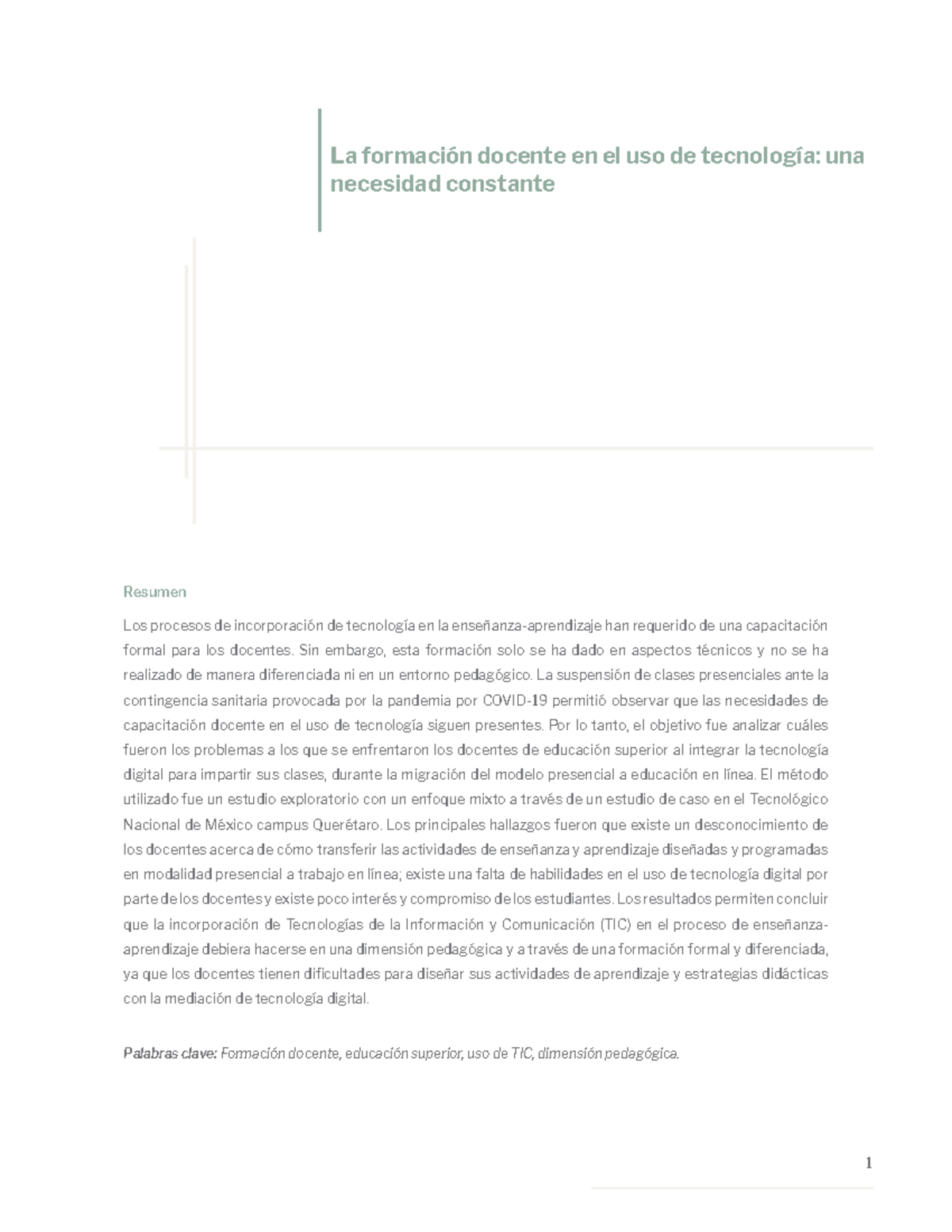La formacion docente en el uso de la tecnologia - La formación docente ...