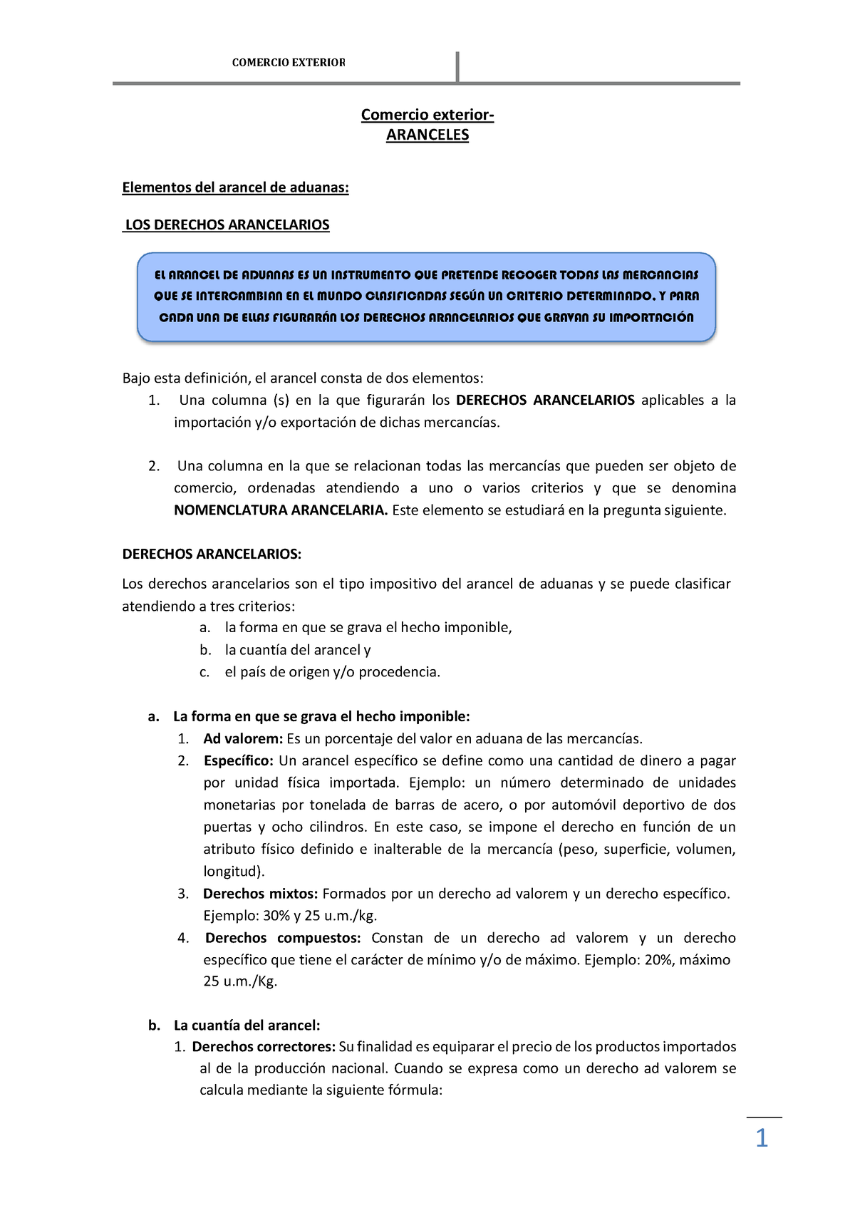 Ejercicios Propuestos De Aranceles - Comercio Exterior- ARANCELES ...