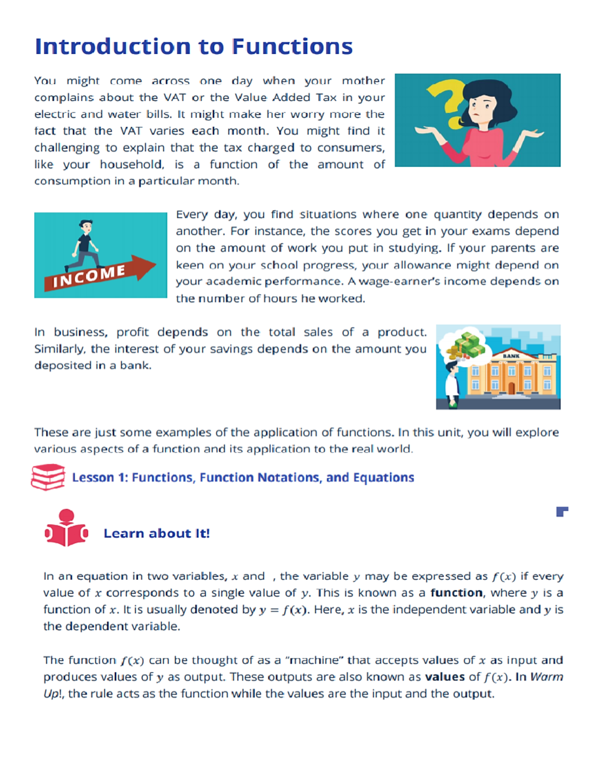 GEN MATH 1st topic - math guide - Marine Engineering - Studocu