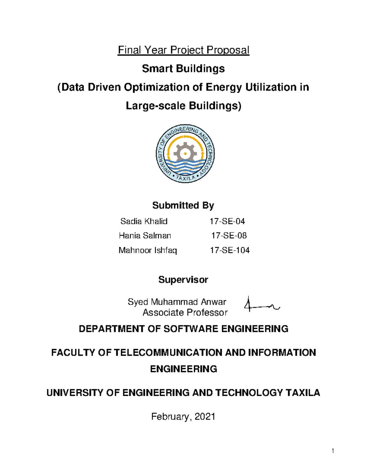 PPS Report 2 (Smart Buildings) - Final Year Project Proposal Smart ...