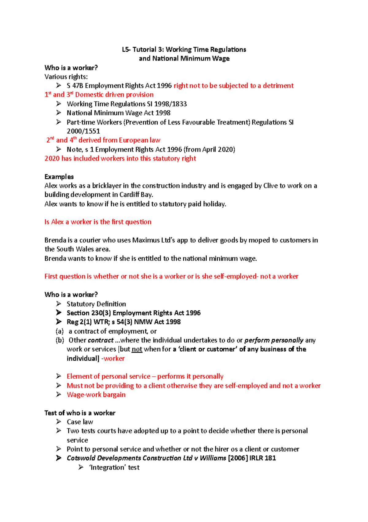 L7.- T3 working time regulations and national minimum wage - L5 ...