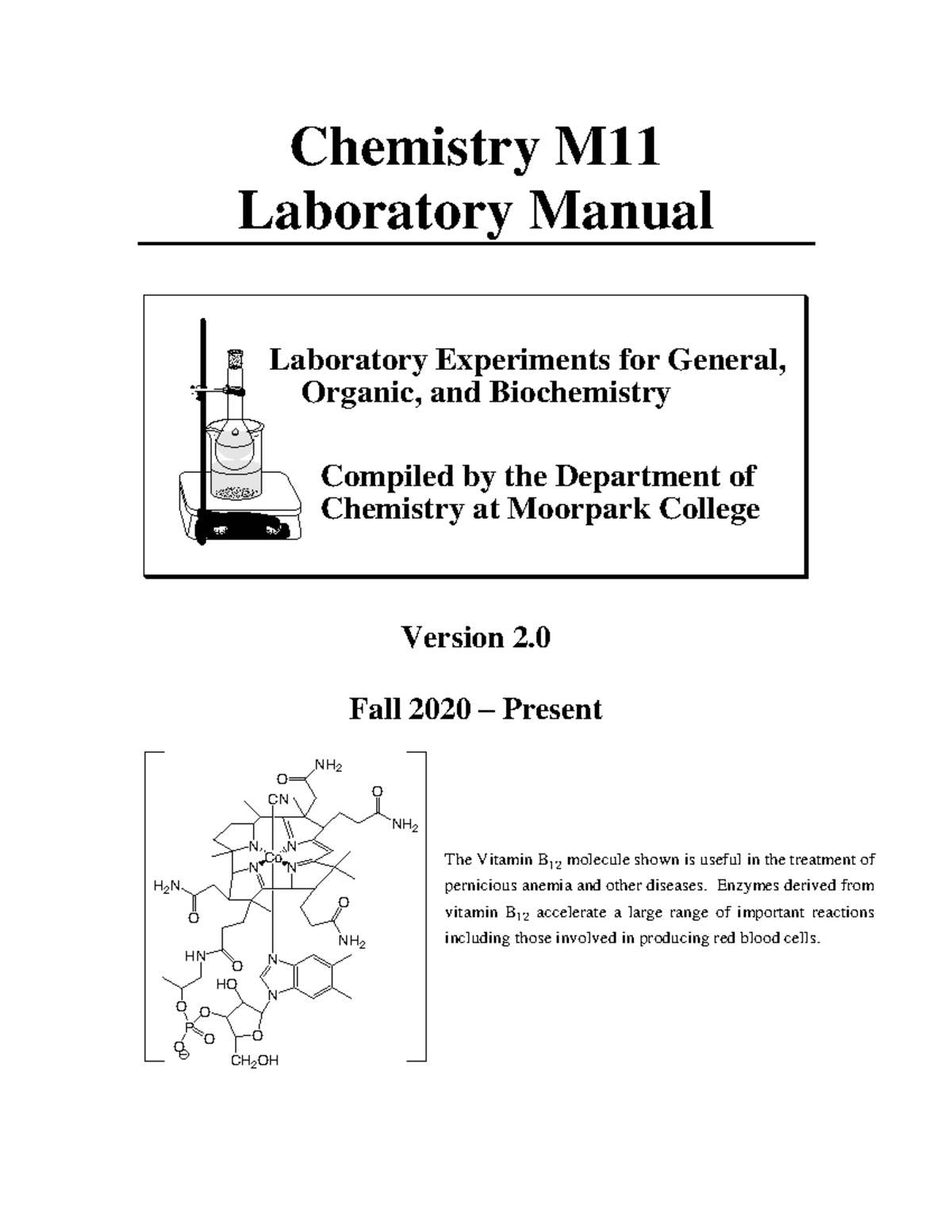 Chem 11 lab manual brief summary of the information it contains is