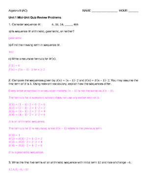 Unit+1+Quiz+Review+Problems+(AC) - Unit 1 Mid-Unit Quiz Review Problems ...