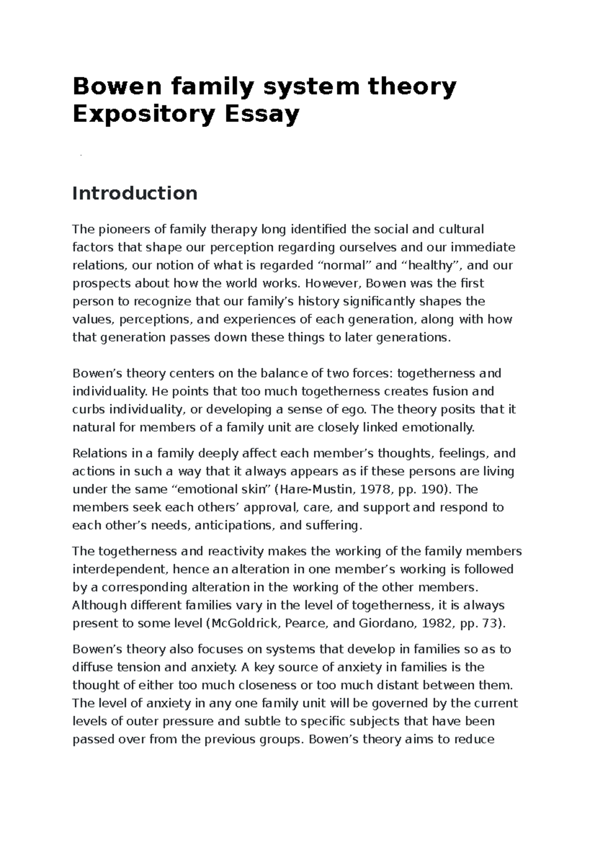 family systems theory uk essay