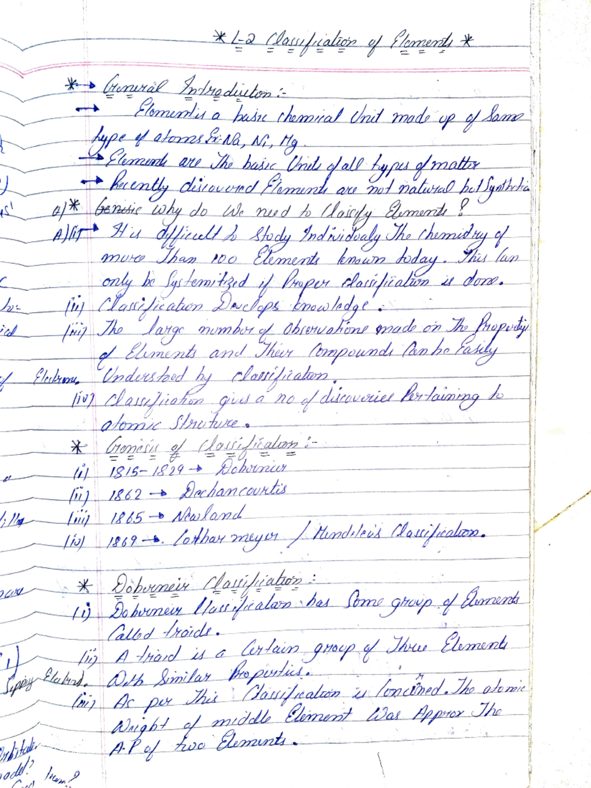 Periodic Classification of Elements (Complete Notes with Example and ...