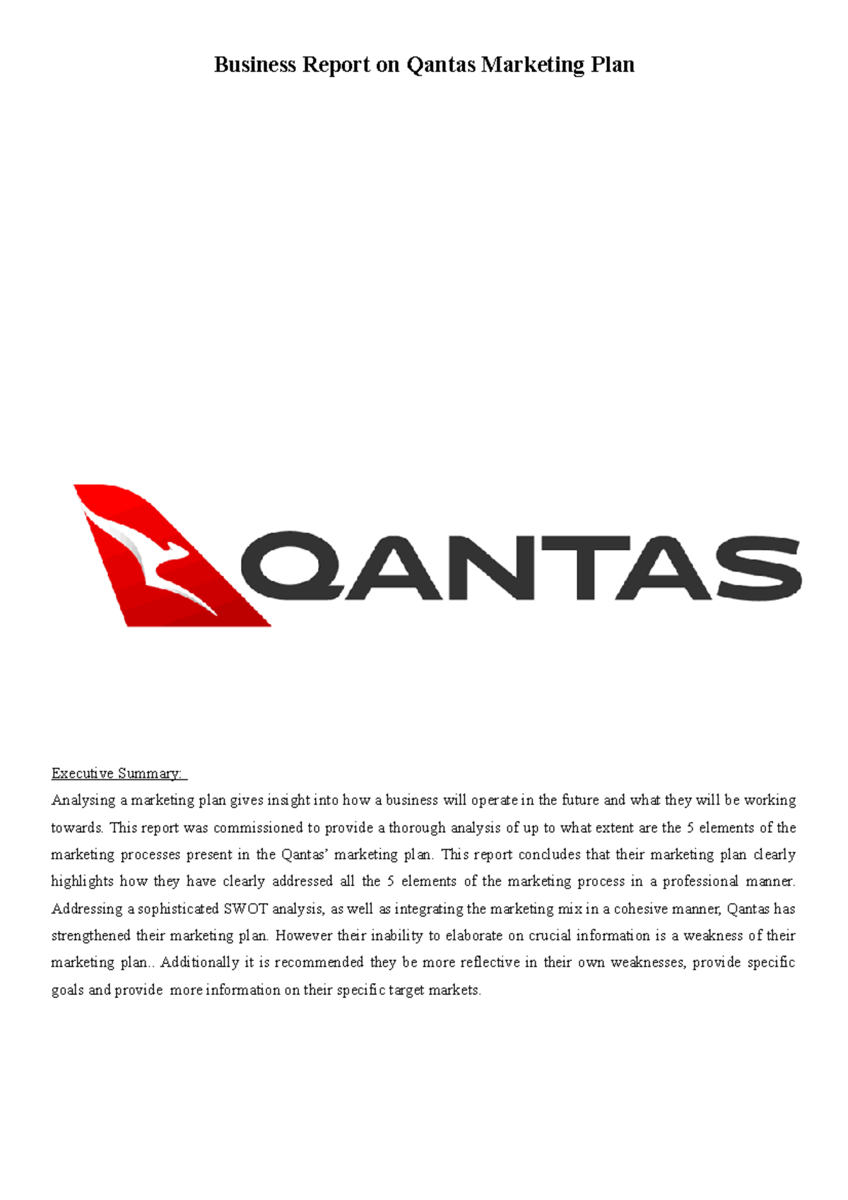 qantas 2023 business case study pdf