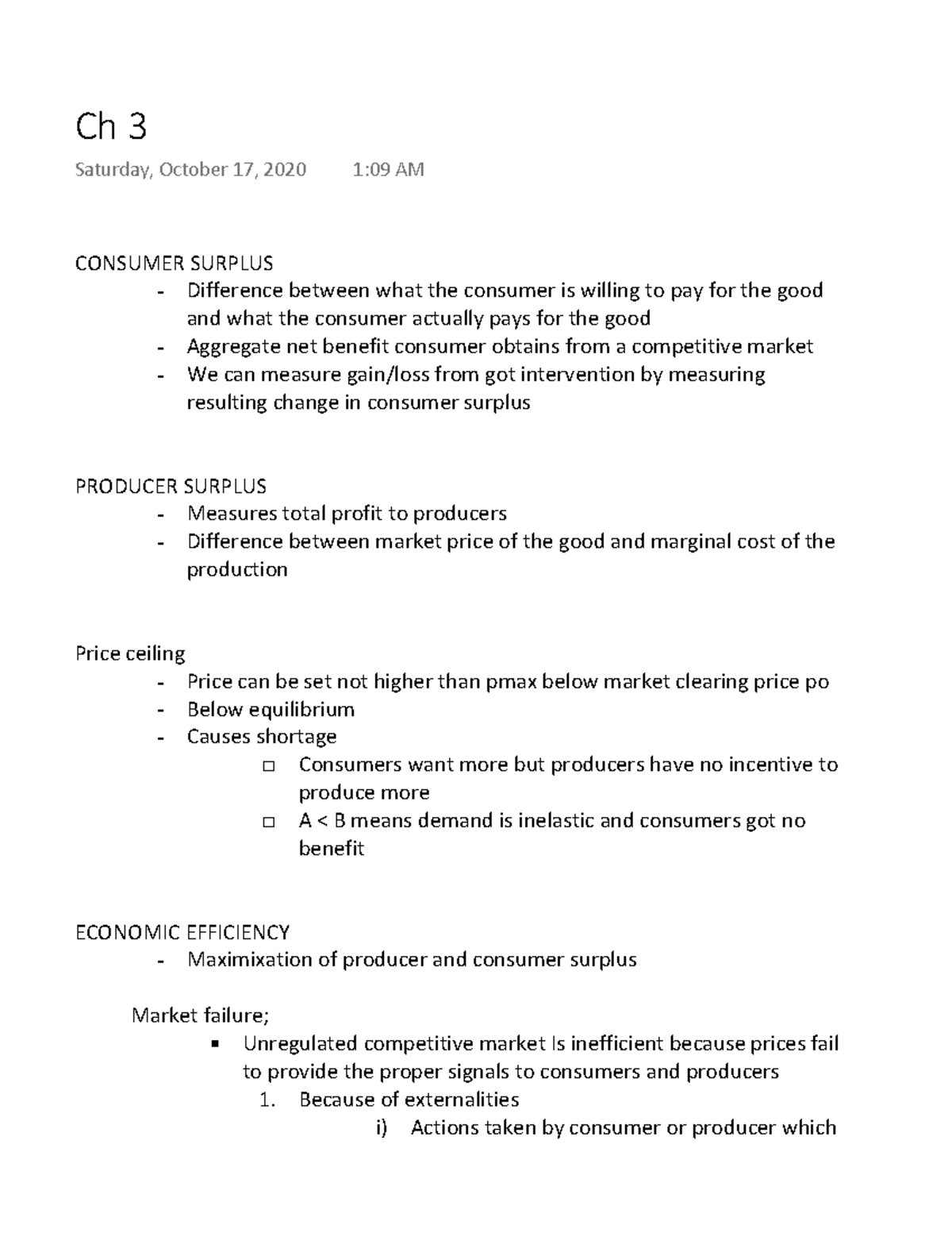 Ch 3 - chapter 3 notes COMM 220 - CONSUMER SURPLUS Difference between ...