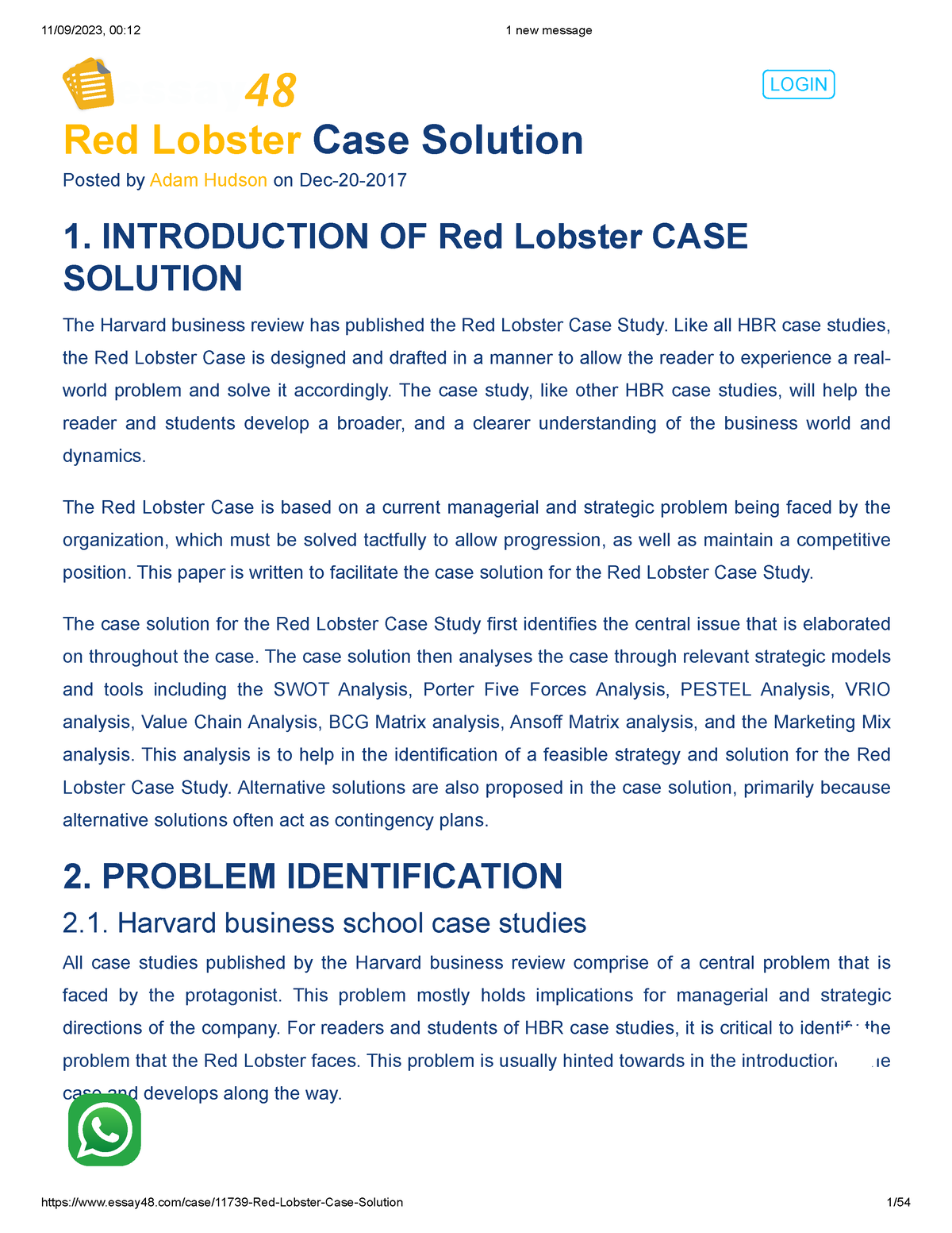 red lobster hrm case study solution