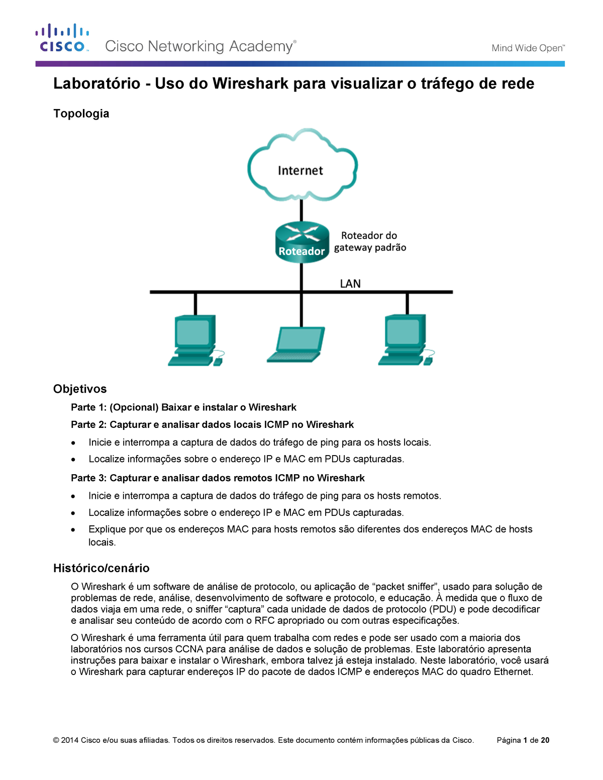 3.3.3.4 Lab - Using Wireshark To View Network Traffic - Topologia ...