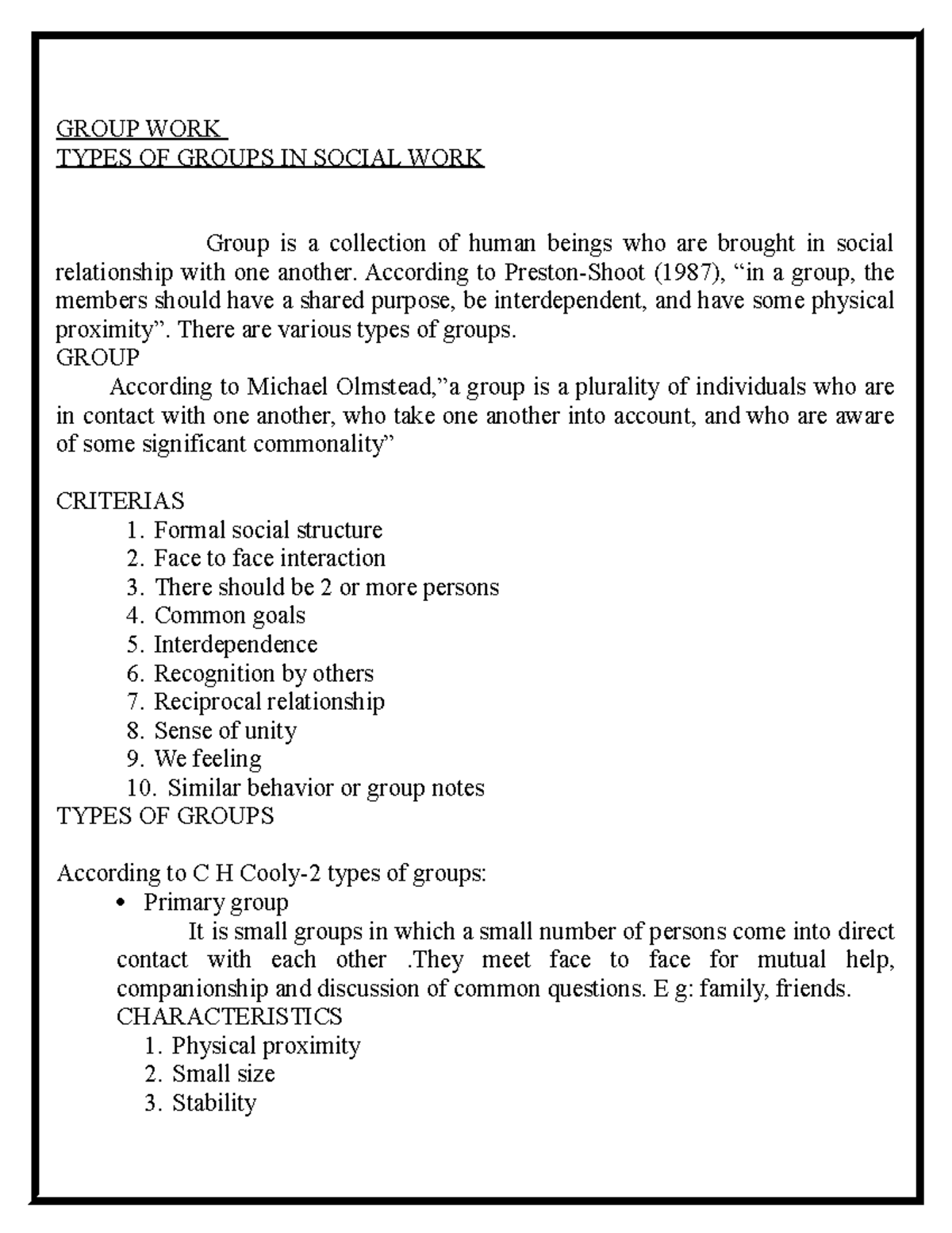 Types Of Groups In Social Work Practice