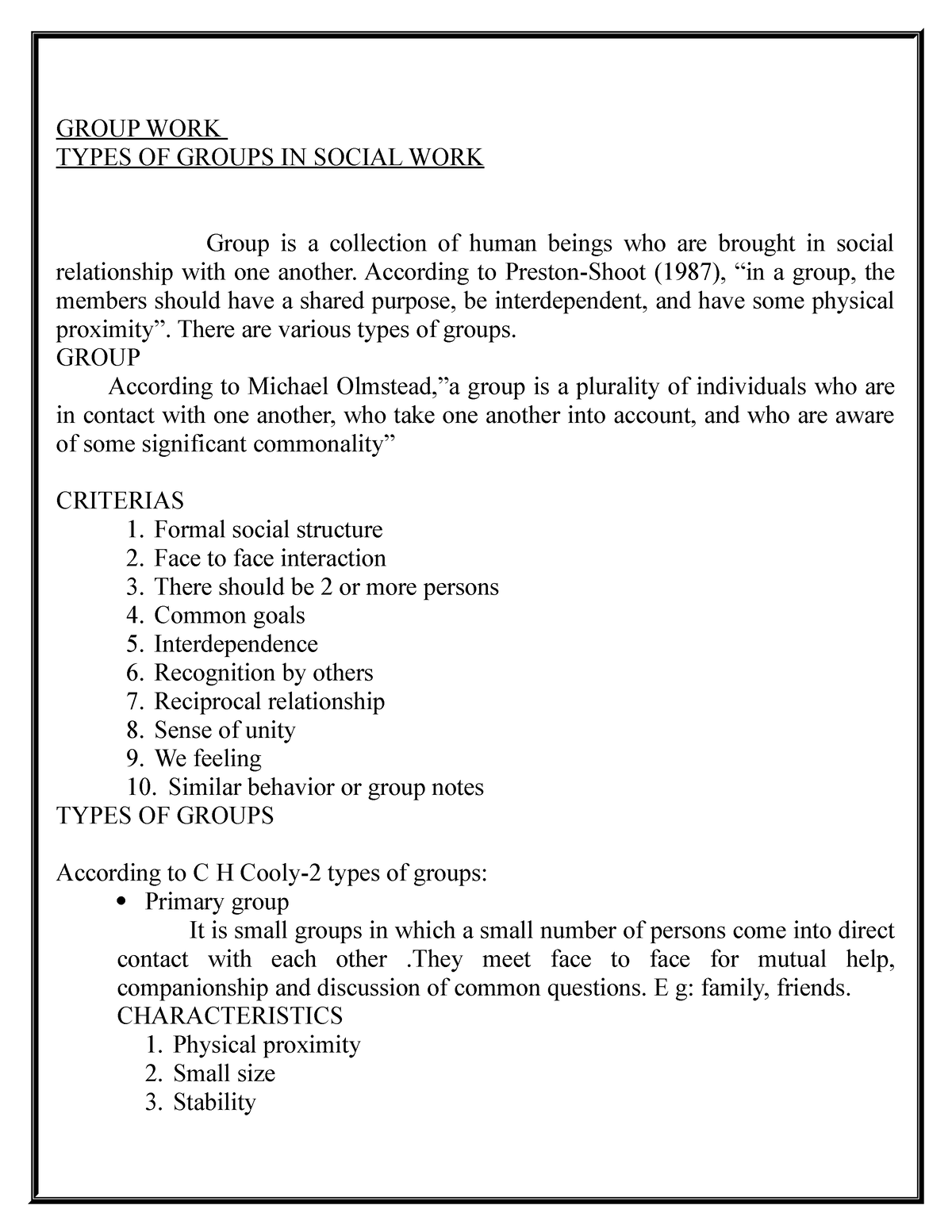 Types OF Groups In Social Work GROUP WORK TYPES OF GROUPS IN SOCIAL 