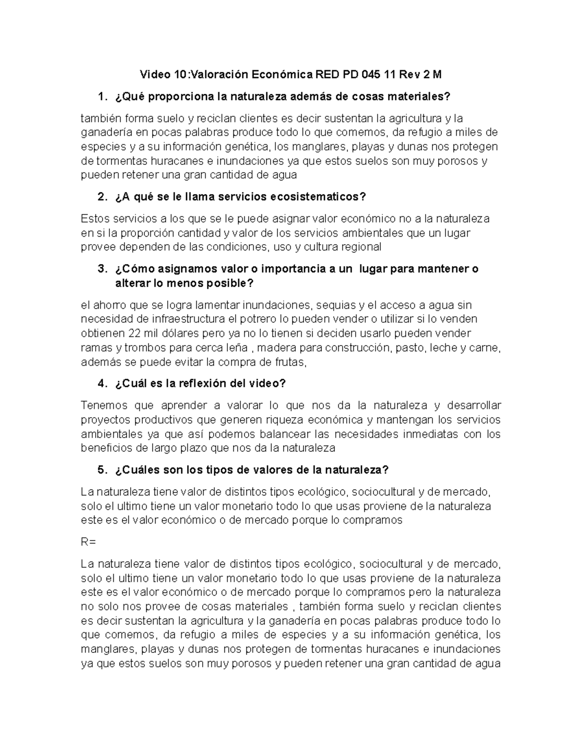 Valoracion economica - resumen - Video 10:Valoración Económica RED PD ...