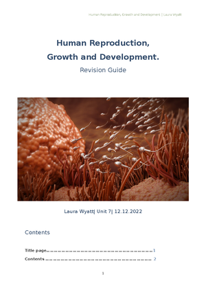 Human reproduction, growth, and development - Lauren Makepeace Unit 7 ...