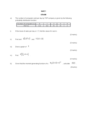 Statistical Tables - Mathematical Statistics I - Studocu