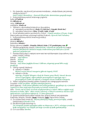 Test - Rozdział 2. Ludność I Urbanizacja W Polsce Cz.2 (t.7-10) Test (z ...