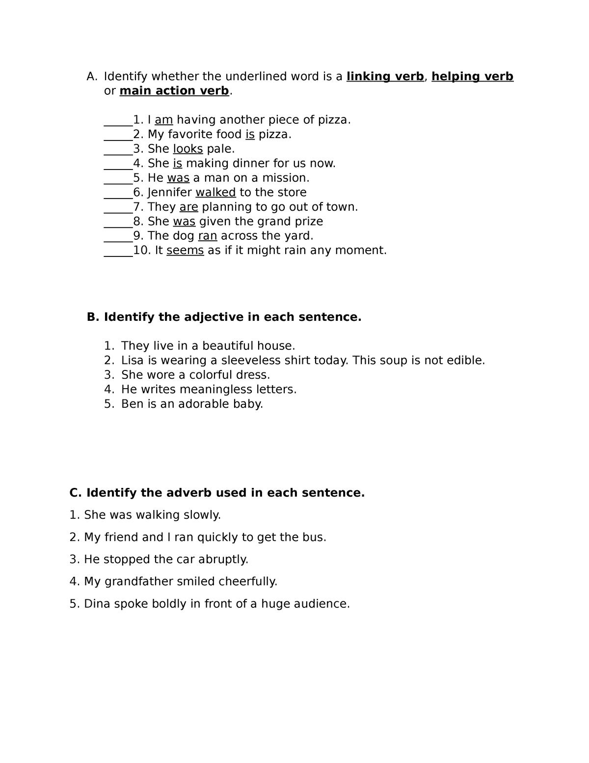 quiz-5-eng8-grammar-a-identify-whether-the-underlined-word-is-a