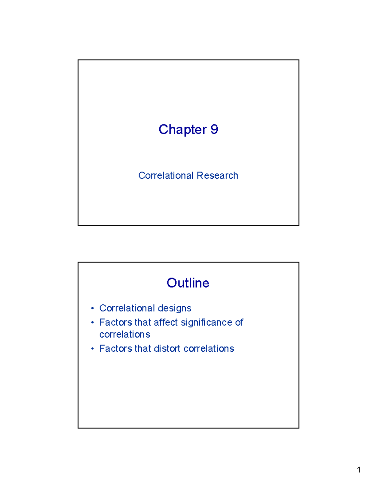 PSY 203 Ch9 - Brightspace - Chapter 9 Correlational Research Outline ...