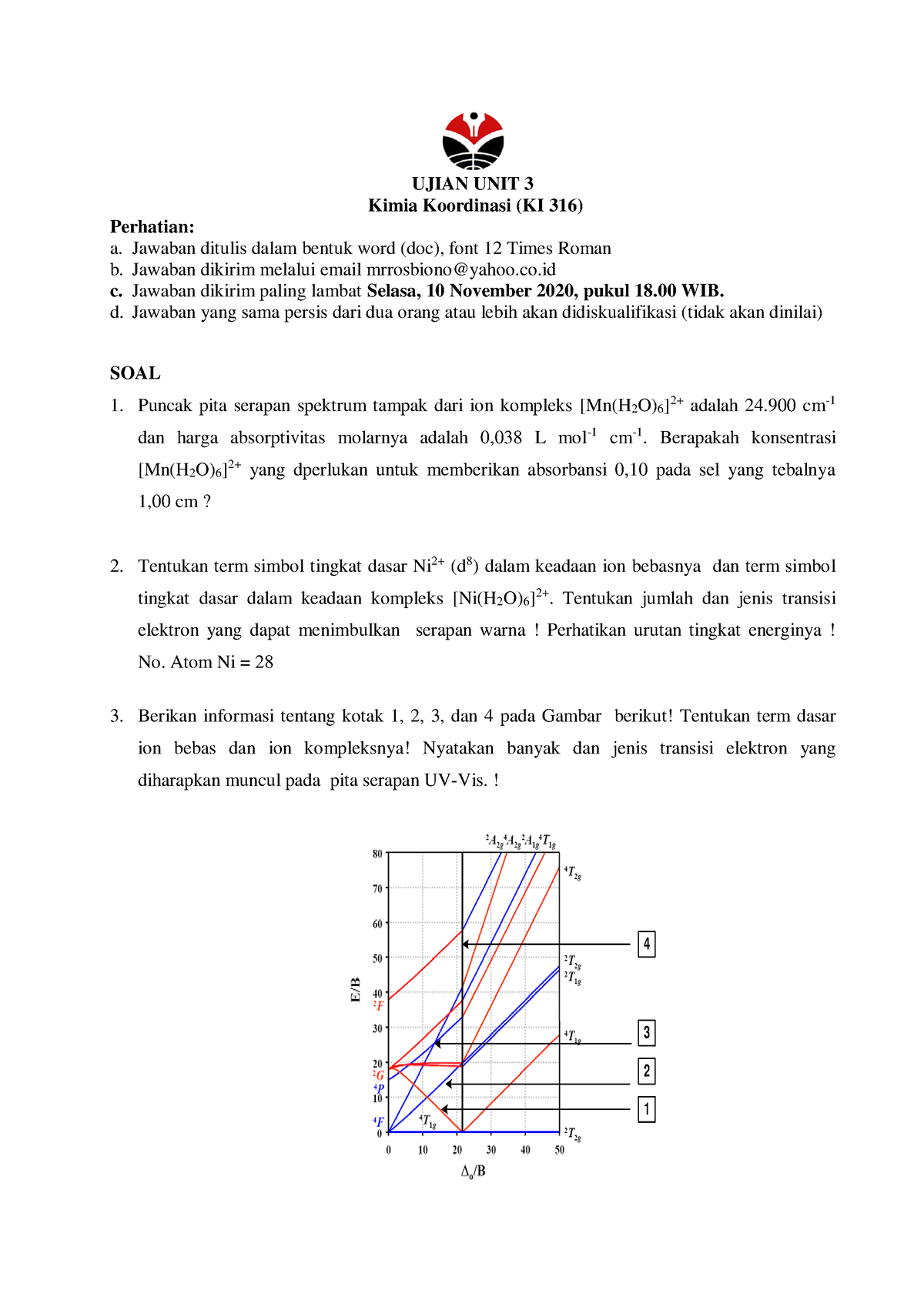 TES-UNIT-3 Kimia Koordinasi-2020 - UJIAN UNIT 3 Kimia Koordinasi (KI ...