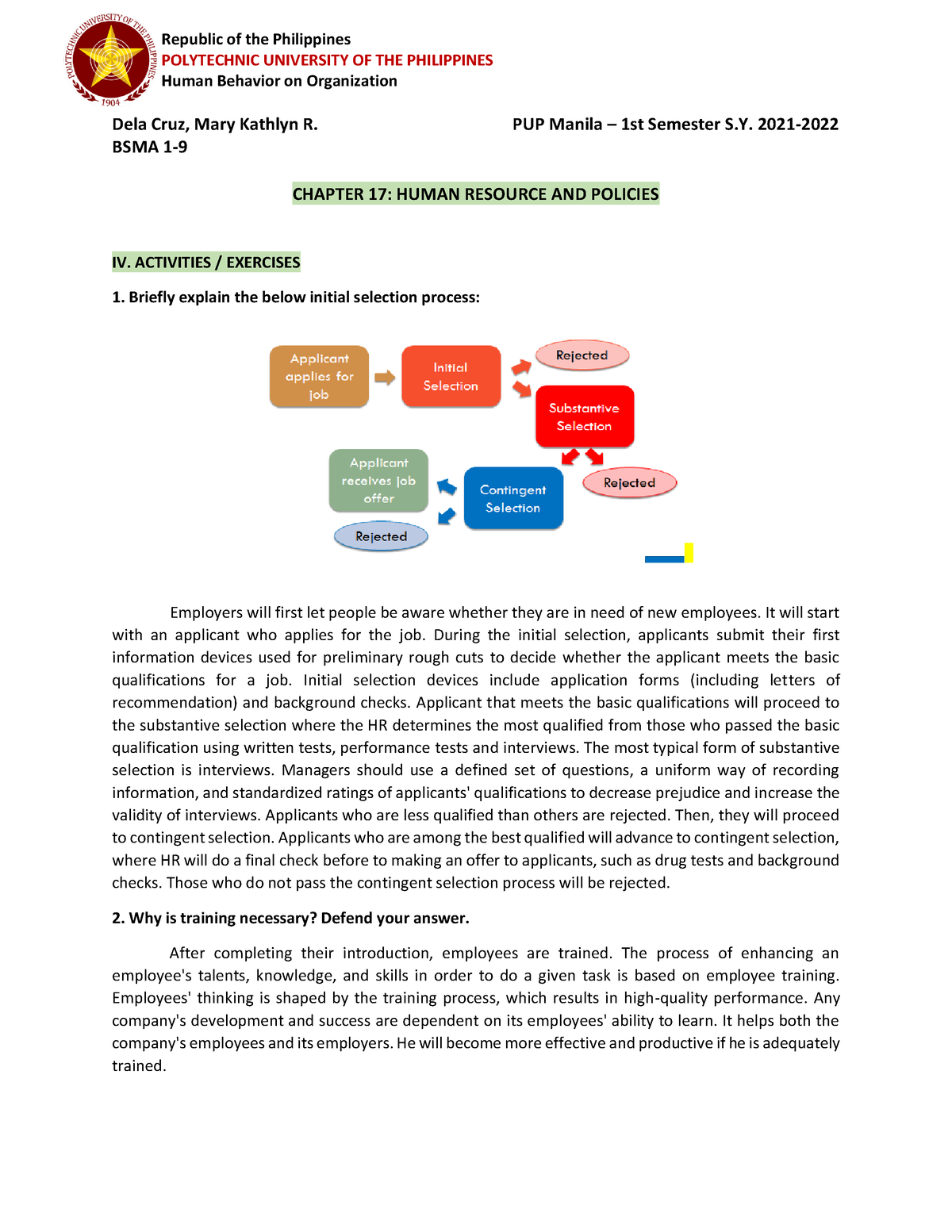 case study about human behavior in organization in the philippines