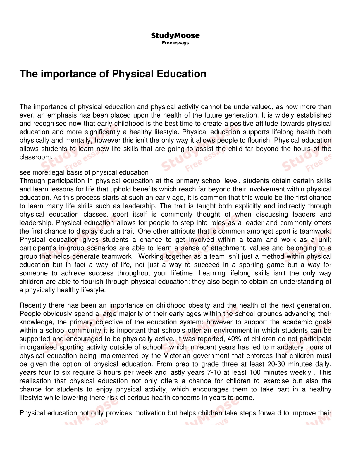 what is physical education essay