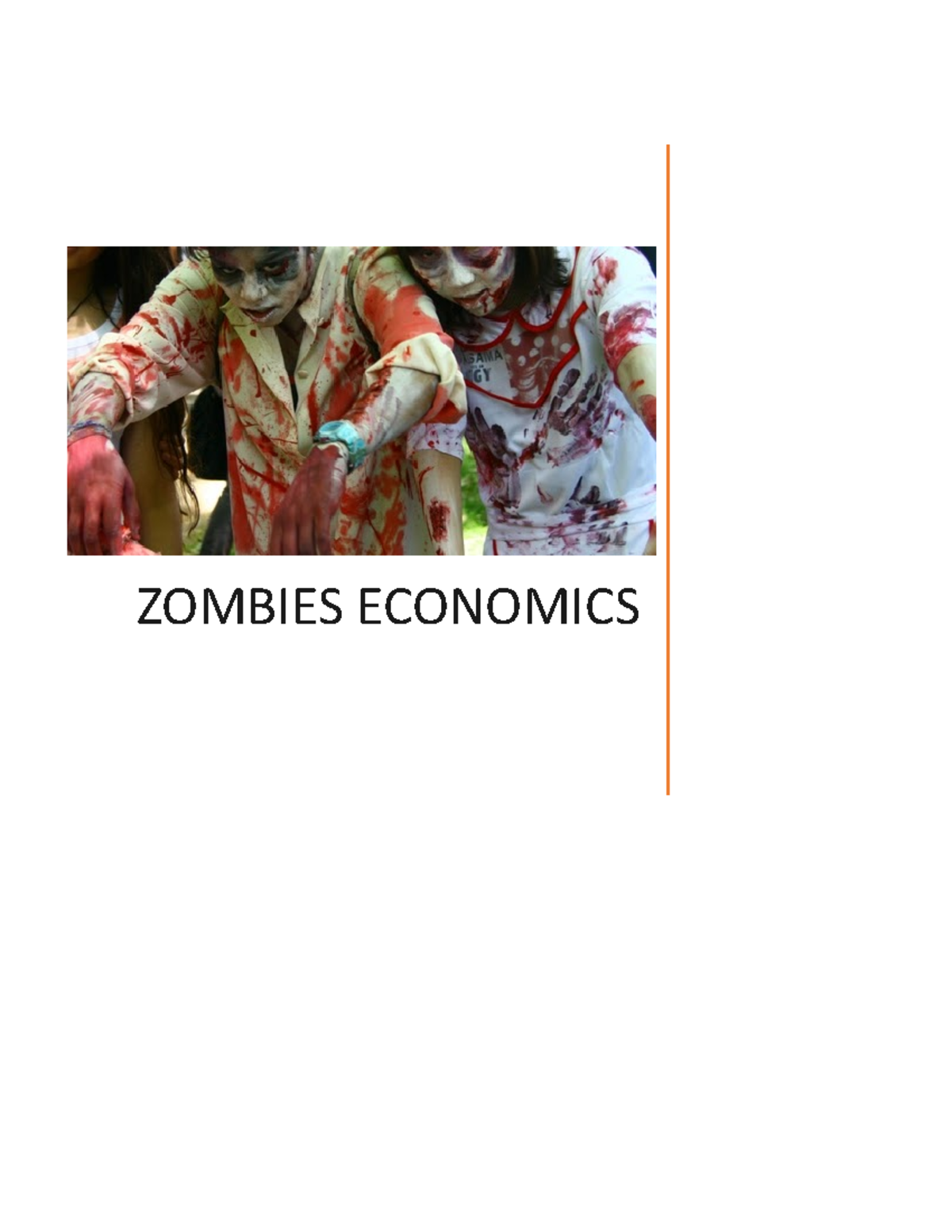 zombie economics assignment