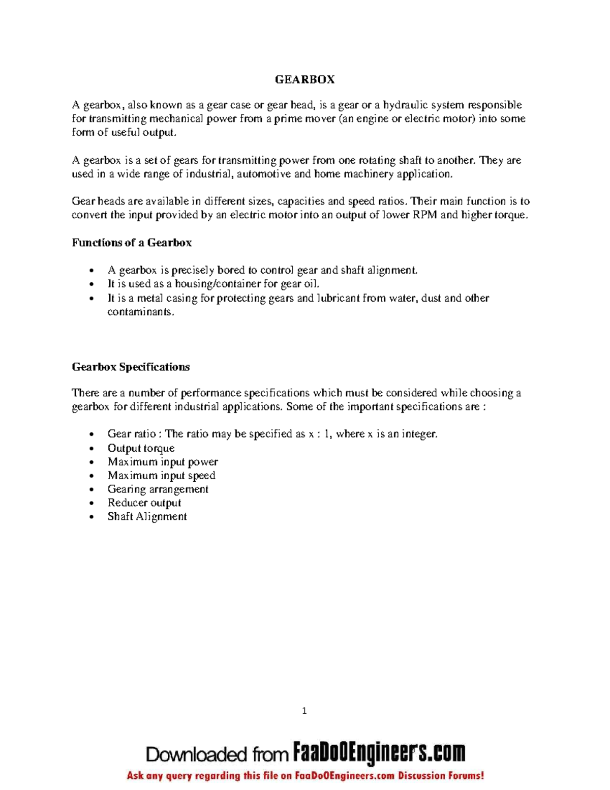 274292025 Gear Box Report - GEARBOX A gearbox, also known as a gear ...