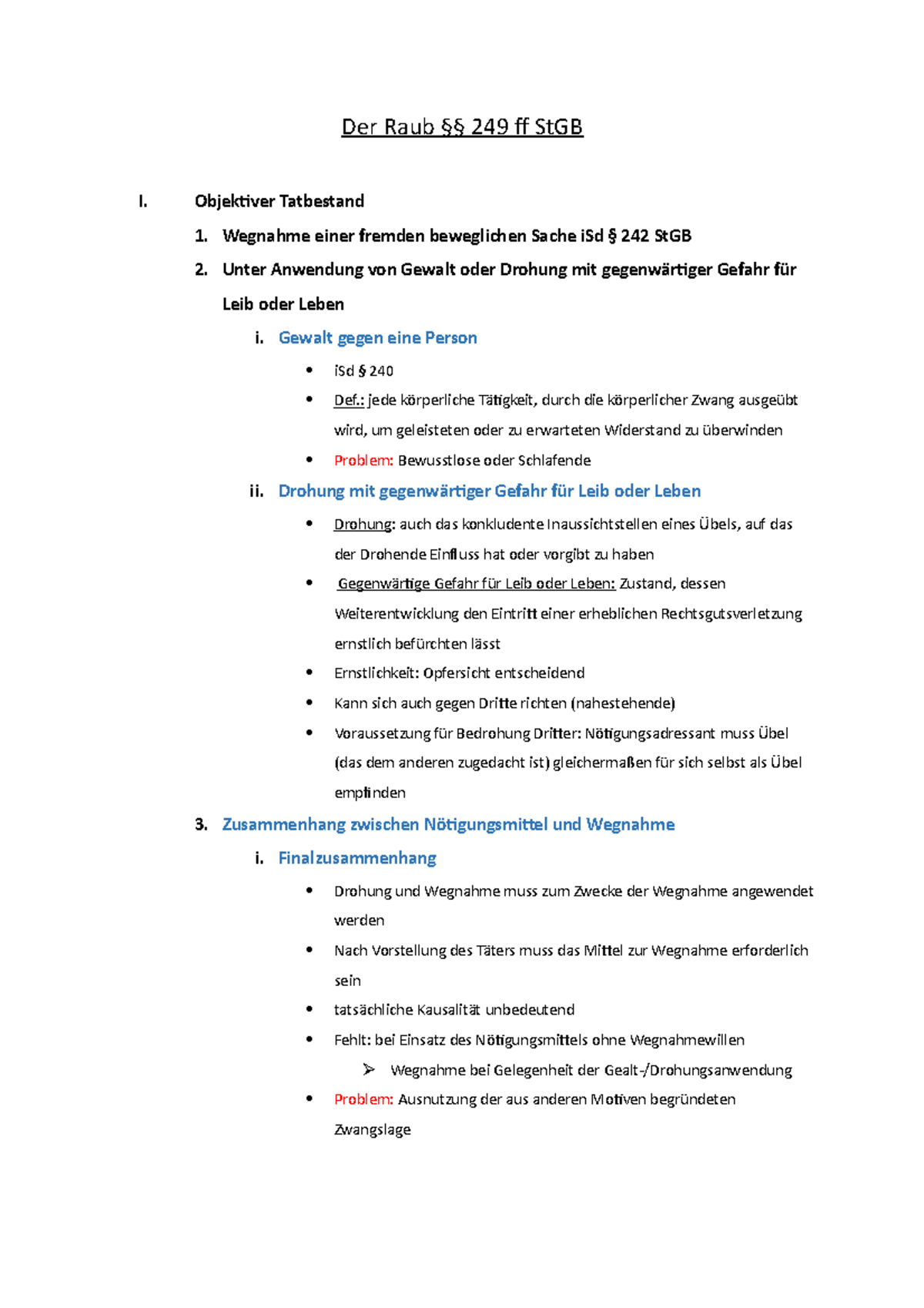 Raubdelikte Nach §§ 249 Ff Stgb – GBBG