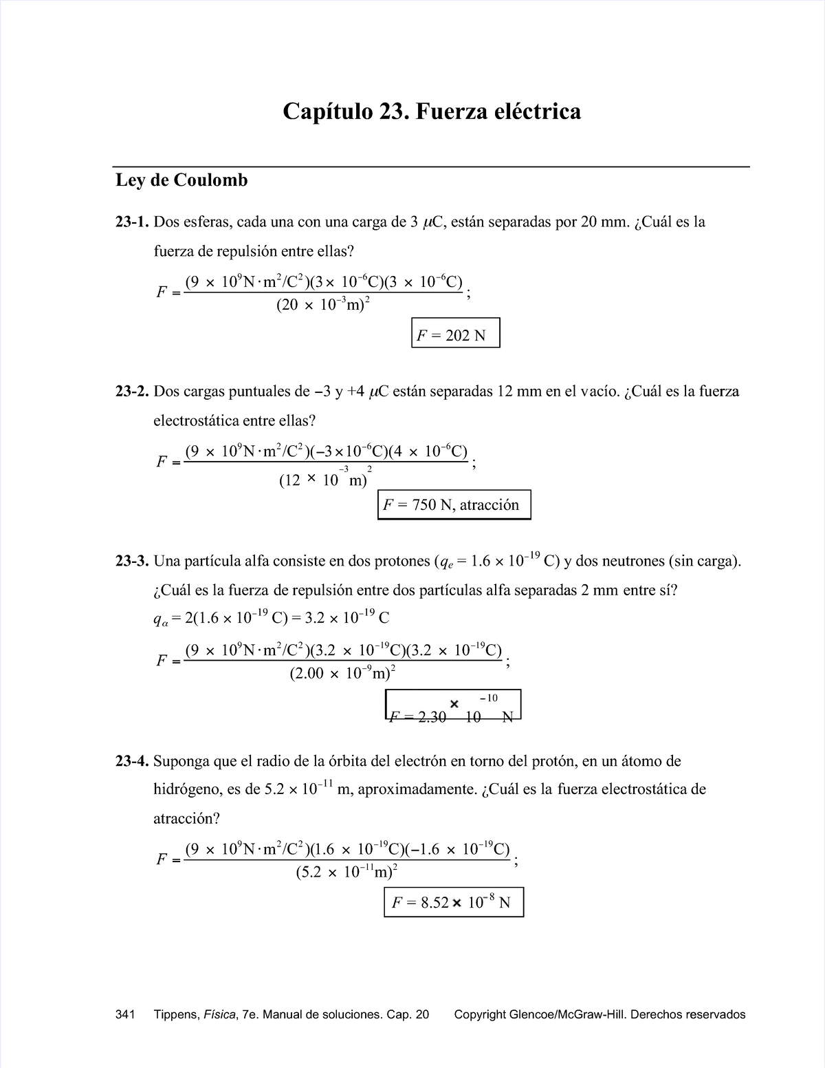 Pdf-tippens-fisica-7e-soluciones-23 Compress - Capítulo 23. Fuerza ...