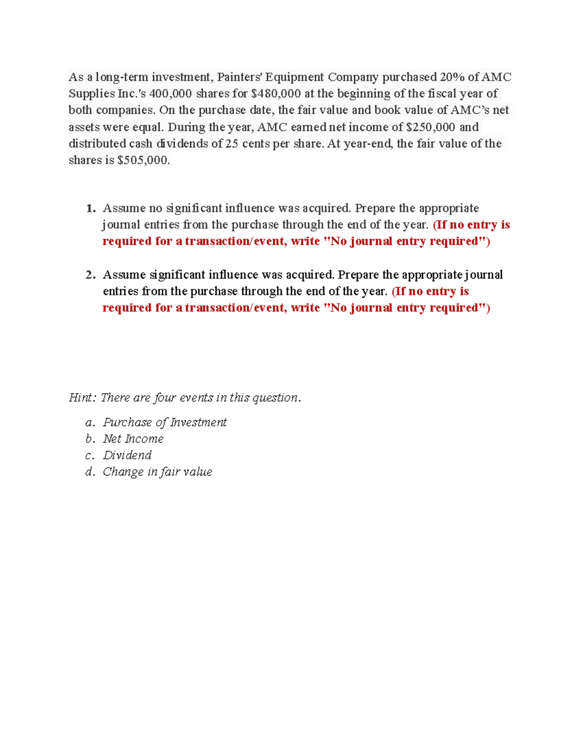 practice-question-3-equity-inclass-as-a-long-term-investment