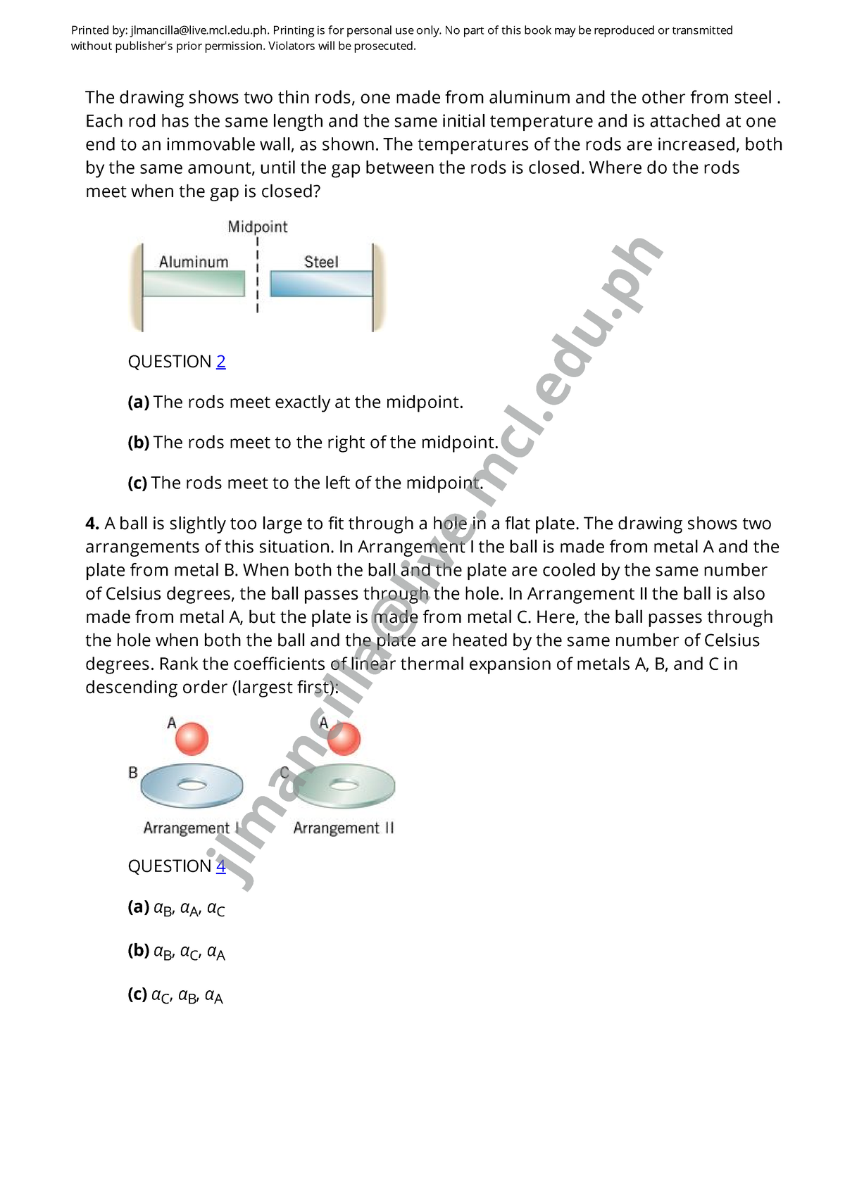 PHY031-SW13 - Physics For Engineers Practice Exercise - Without ...