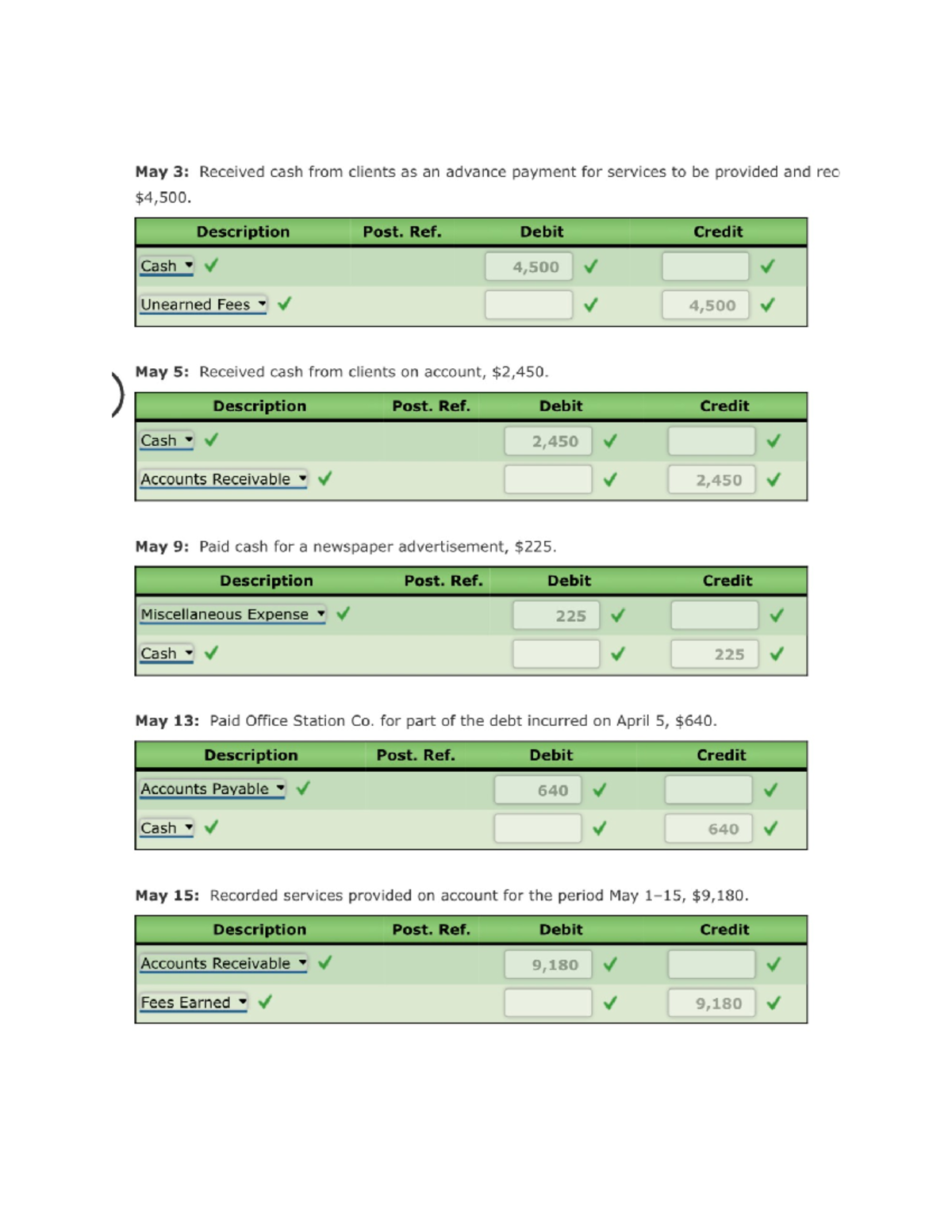 Comprehensive Problem 1-3 - ACC201 - Studocu