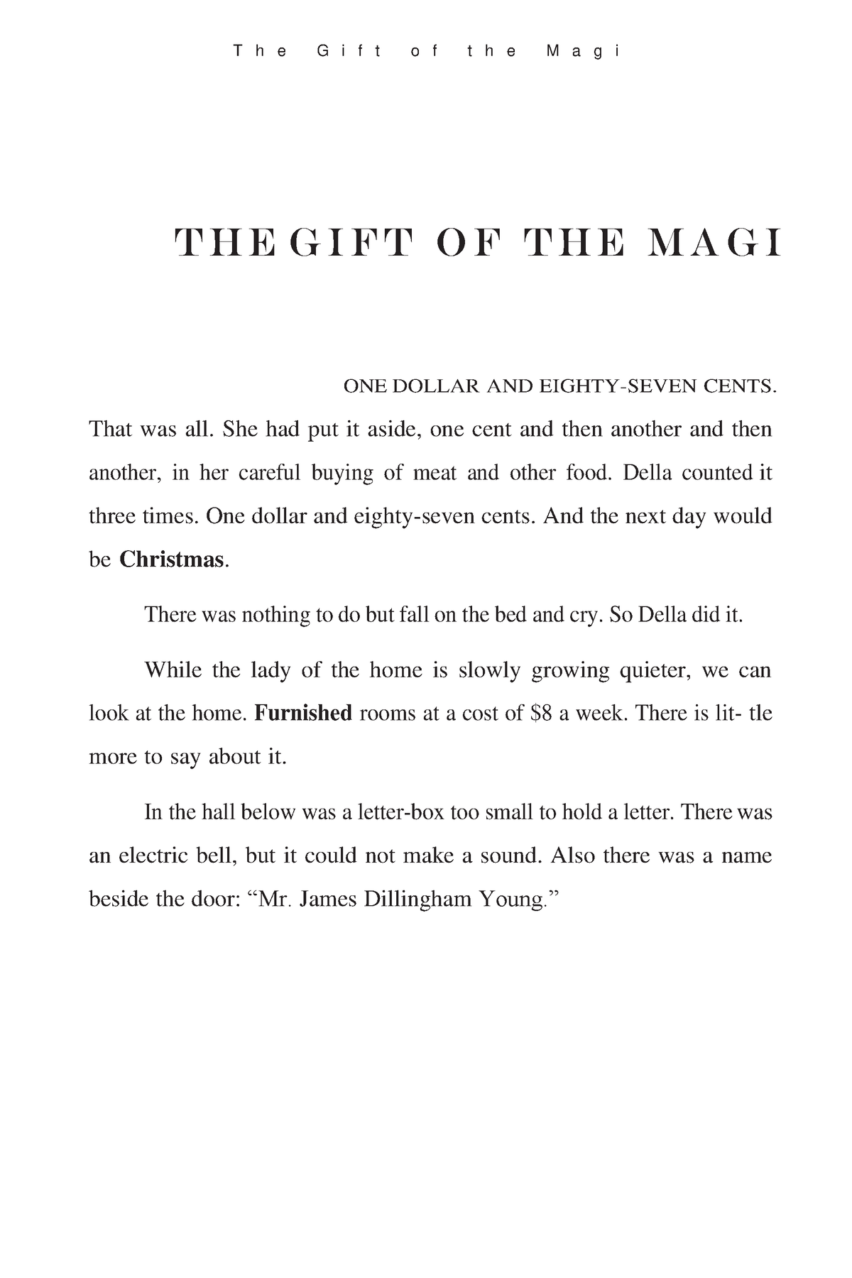 the gift of the magi short story analysis