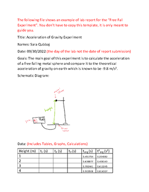 Physics Lab 9-2 - Name: Minh Tuong Members: Minh, Jacob, Nolan, Pablo ...